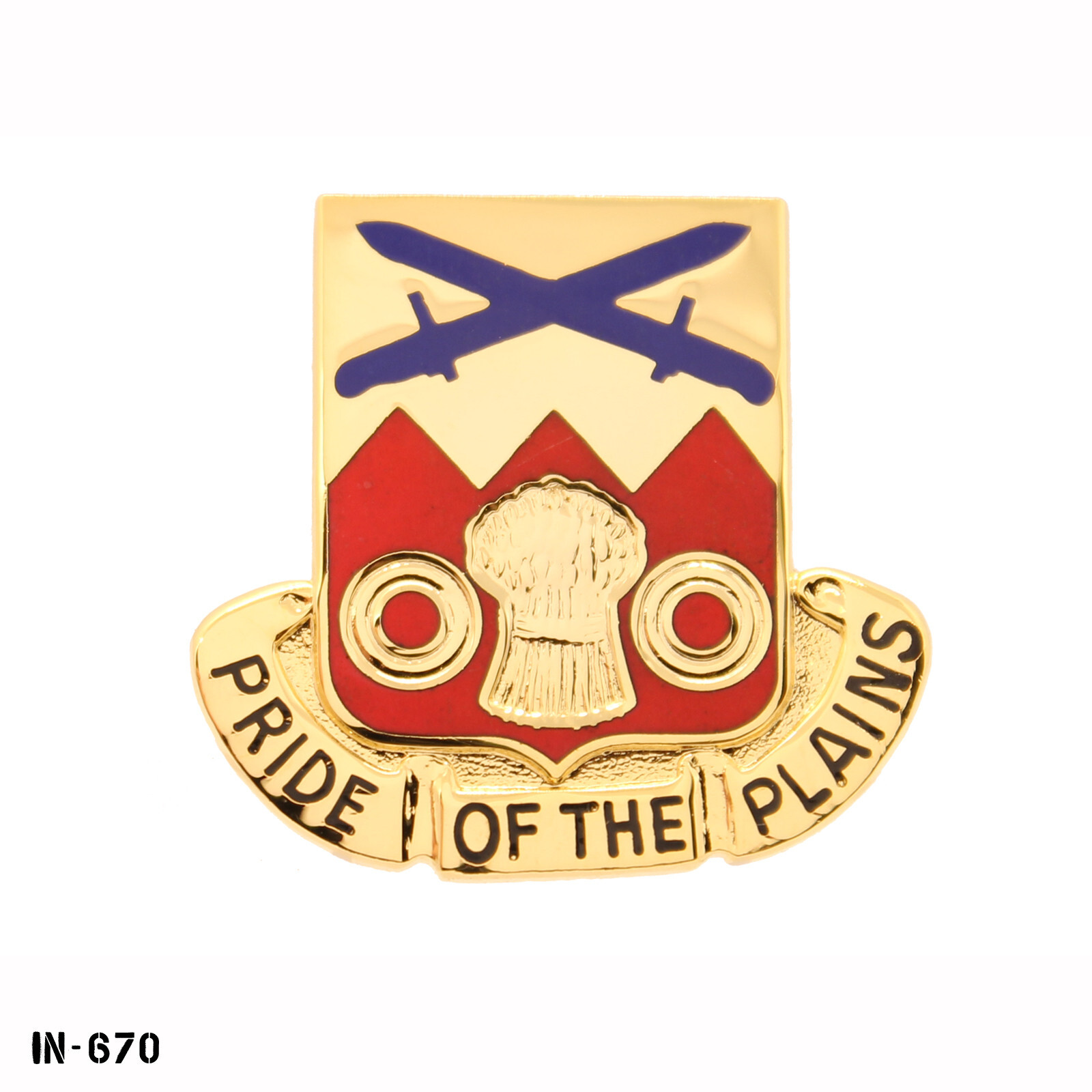 89th Support Battalion US Army DUI Crest Pin Pride of the Plains ~ NS Meyer NEW