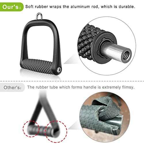 D Handle Cable Attachment, Cable Attachments for Gym, Non-Slip and Bump Pattern