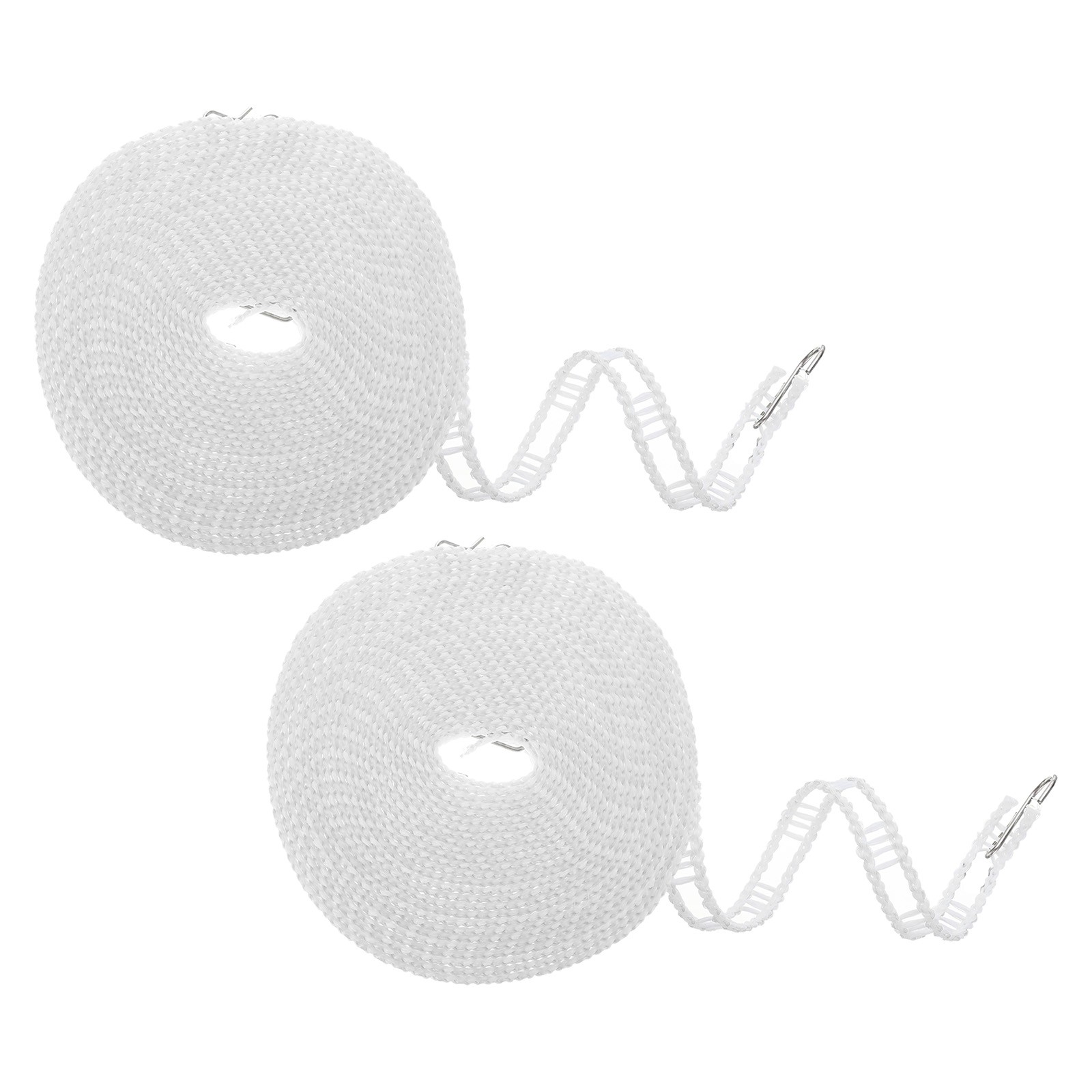 2pcs Windproof Clothesline 10M 33ft Plastic Non-Slip Clothes Drying Rope White