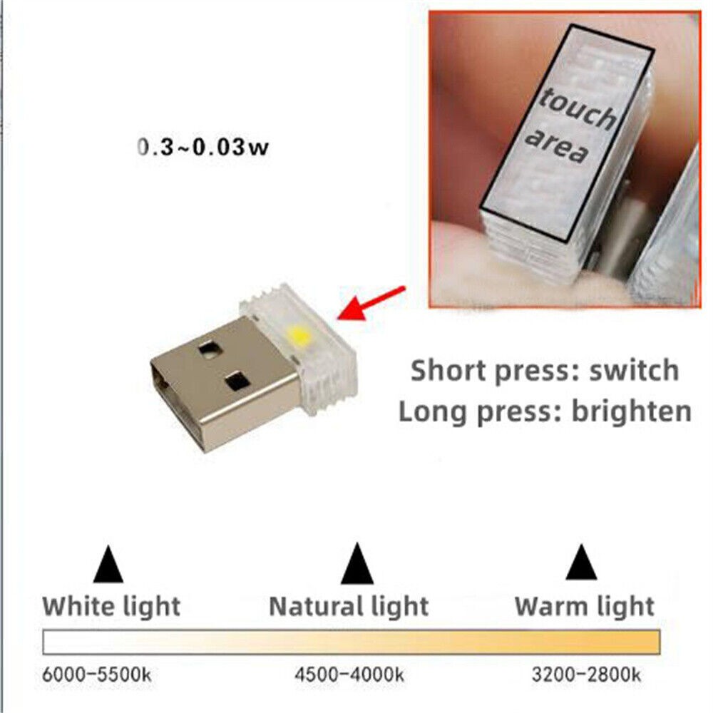 Creative USB LED night light bedroom sleep bedside energy saving eye protection