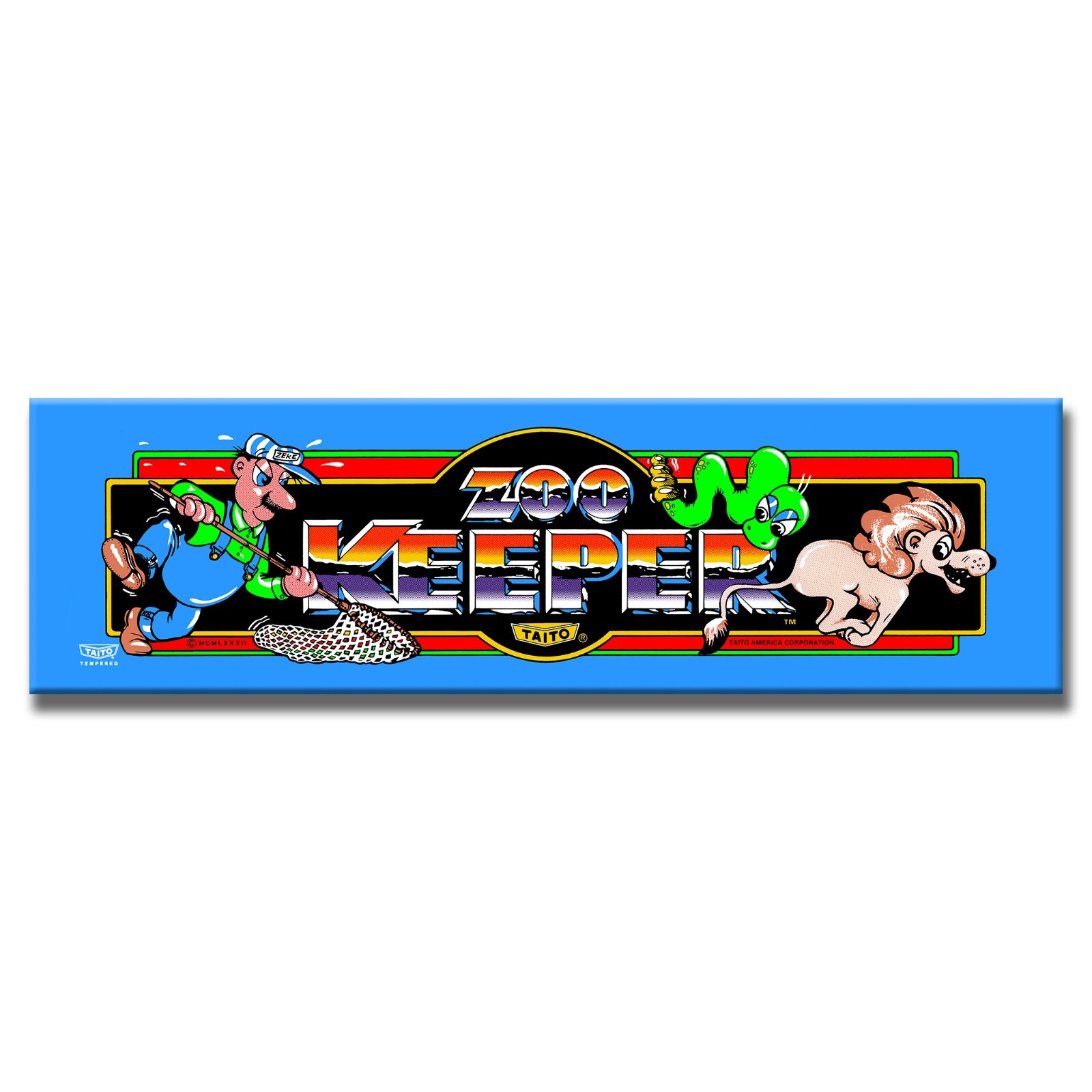 Zookeeper Premium Arcade Marquee For Restoration Backlit Sign