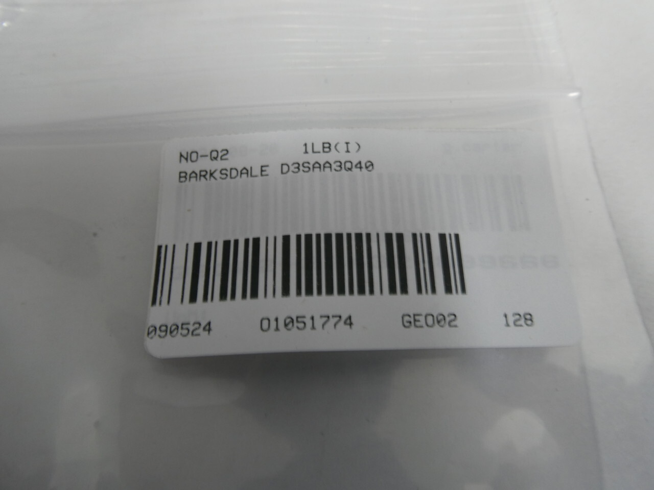 Barksdale D3S-AA3-Q40 Pressure Switch 0.3-3psi
