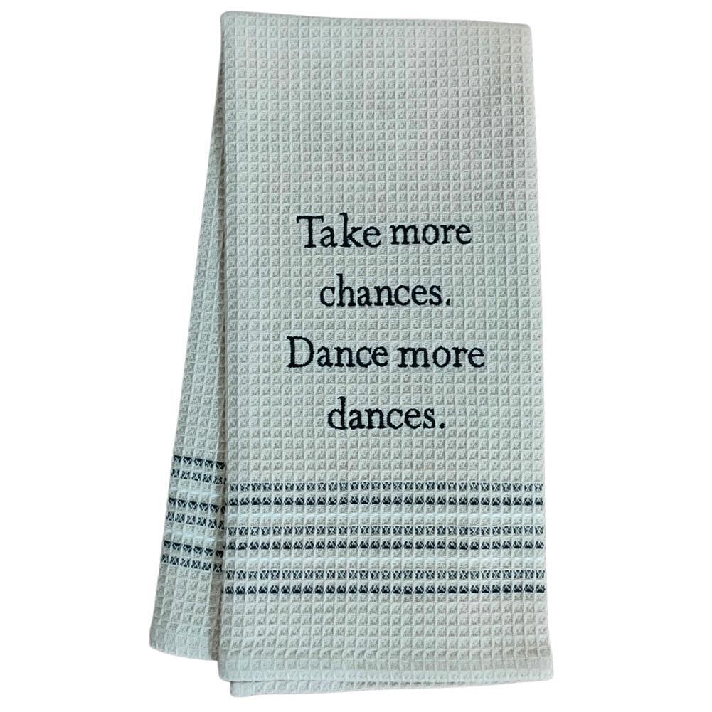 Mona B Funny or Witty Novelty Cotton Kitchen Dishtowel Dance More Dances