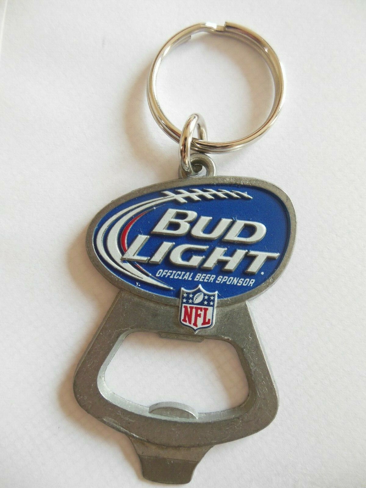 Budweiser LIGHT **{ Bottle Opener }** { KEYCHAIN } ** Free Shipping**