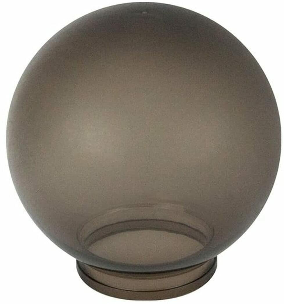 KASTLITE 10" Smoke Acrylic Lamp Post Globe | Smooth Textured with 3.91" Fitter N
