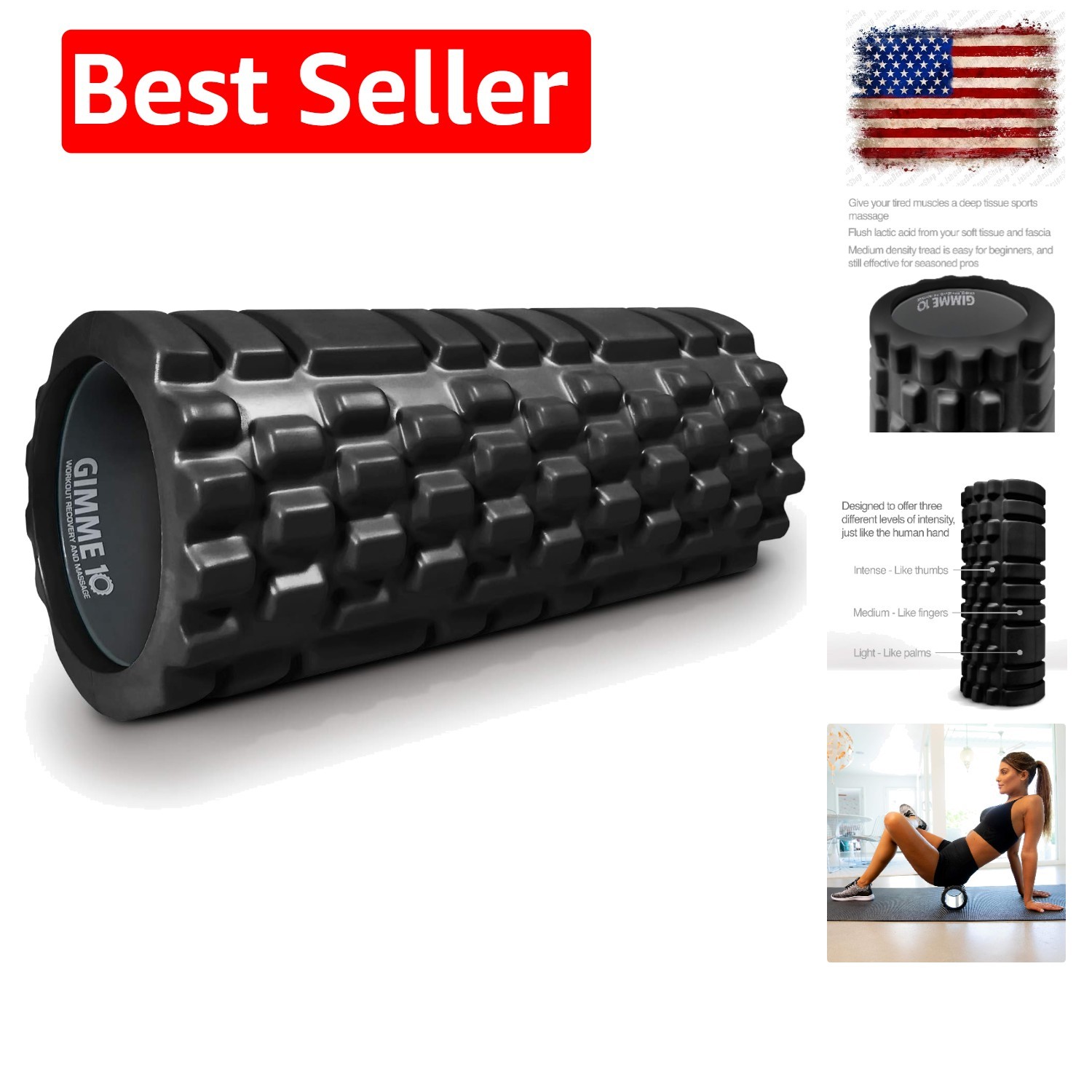 Trigger Point Releasing Foam Massage Roller with Medium Compression for Exerc...