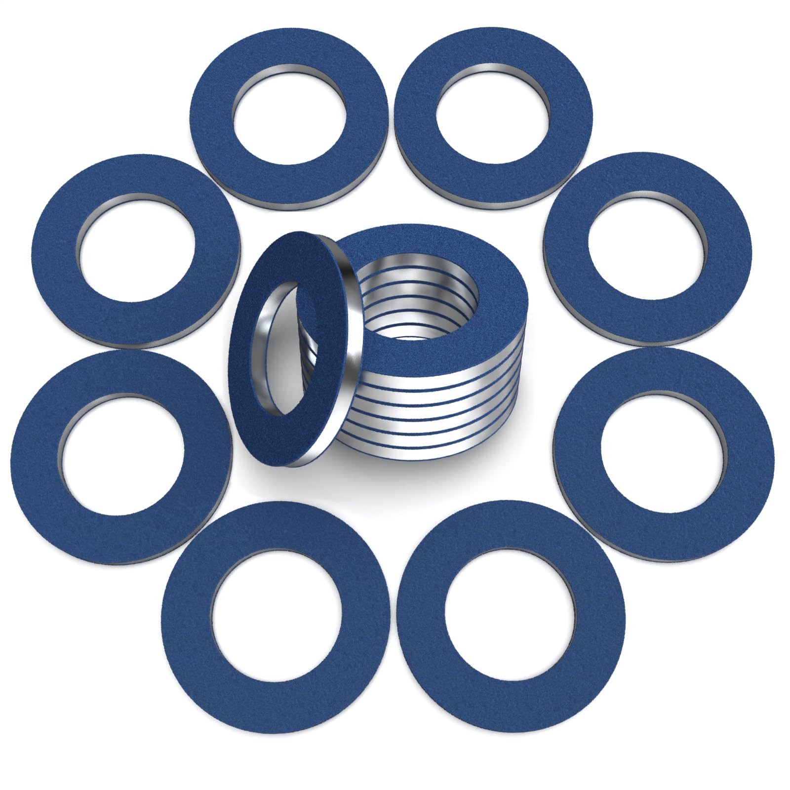 24 PCS Oil Drain Plug Gasket Washer, M12 Aluminum Crush Washer for Oil Pan Drain