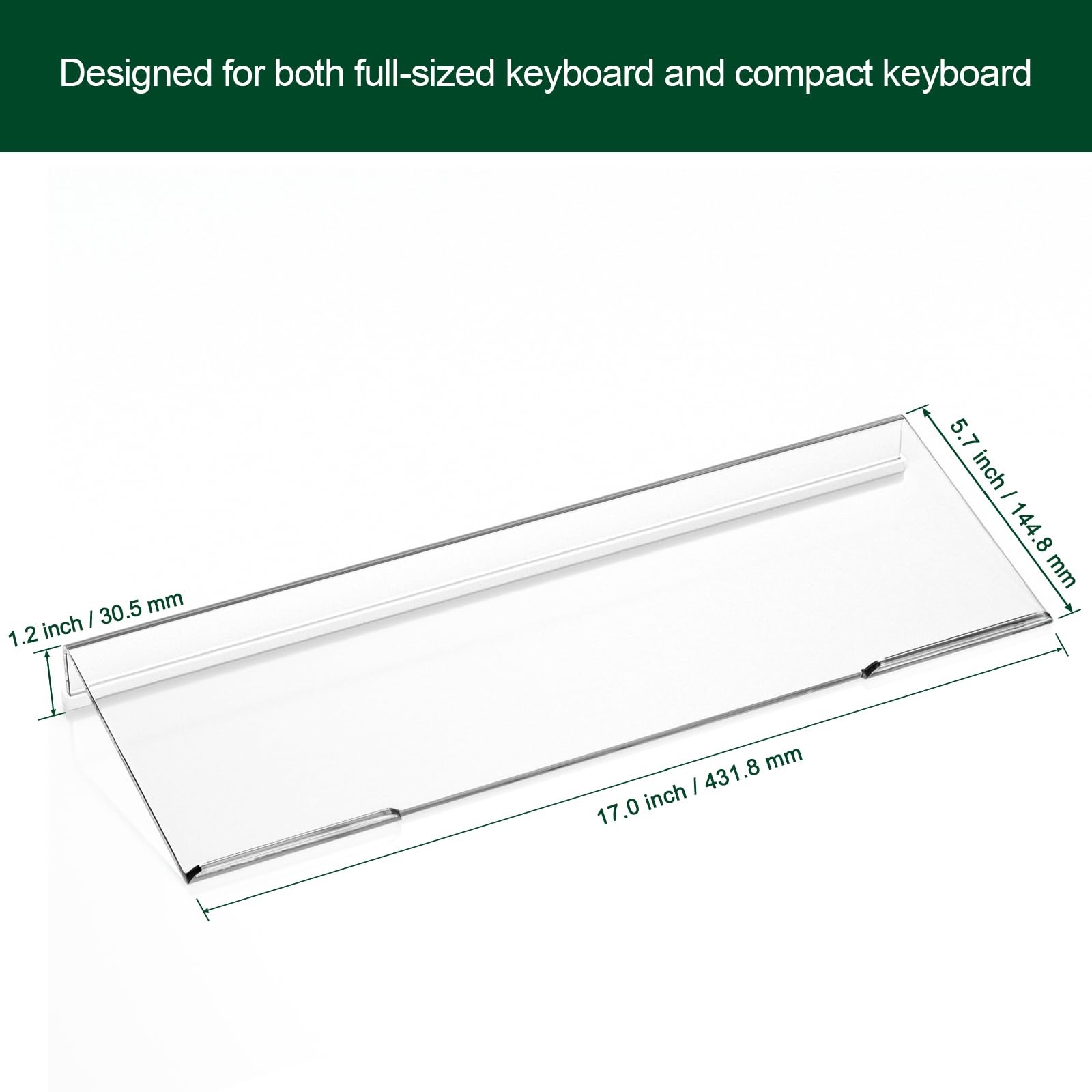 BOSSCASA Computer Keyboard Stand Holder - Ergonomic Acrylic Keyboard Stand for D