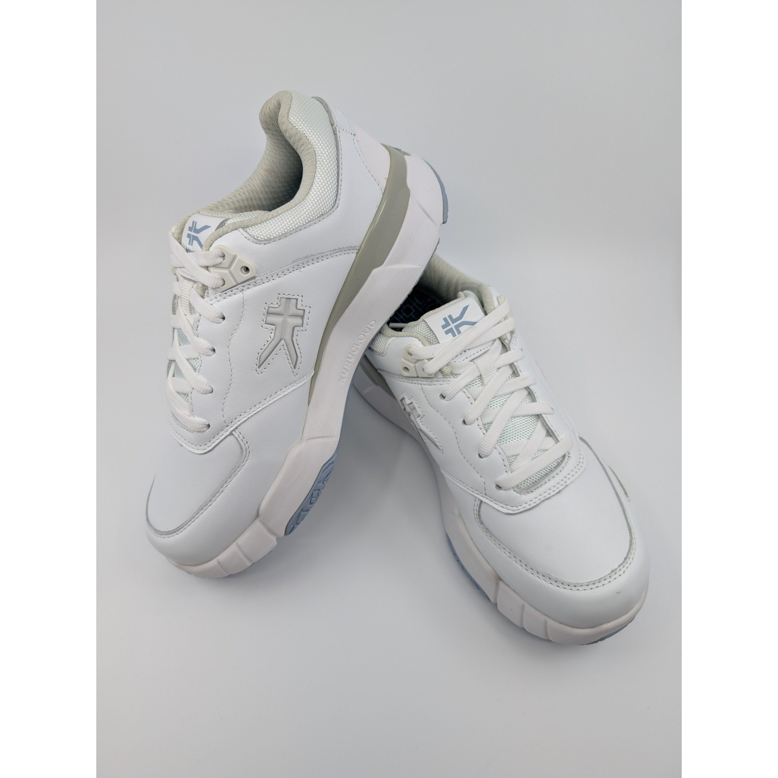 KURU Kinetic 2.0 Women's Shoes - BrightWhite Blue Fog - Size 8.5 Wide NEW in Box