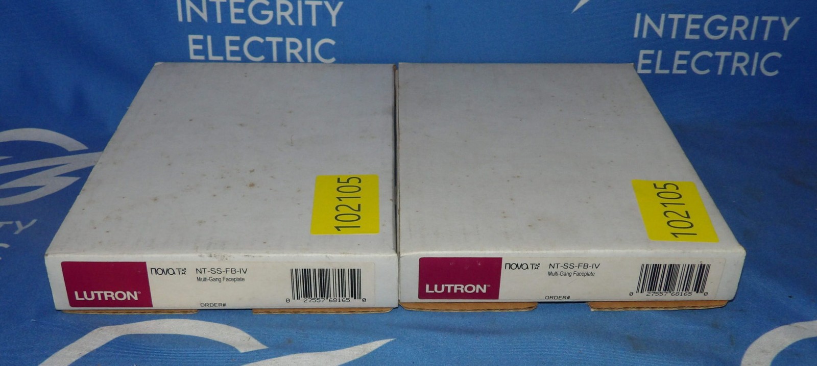 Lot of 2 Lutron NT-SS-FB-IV Multi-Gang Faceplates + 1 Year Warranty