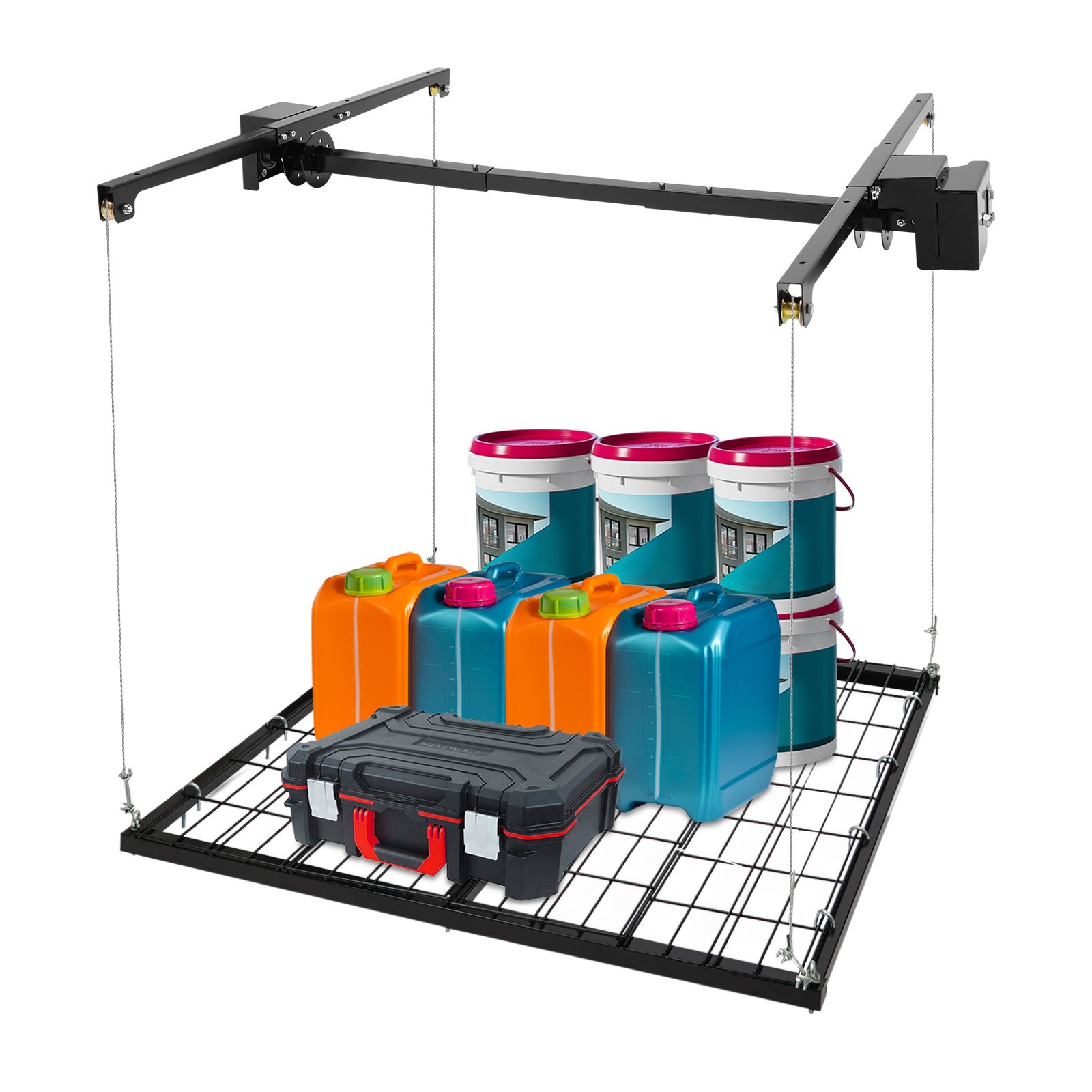 Overhead Garage Lifting Storage Rack, Garage Storage Rack, Adjustable Height Gar