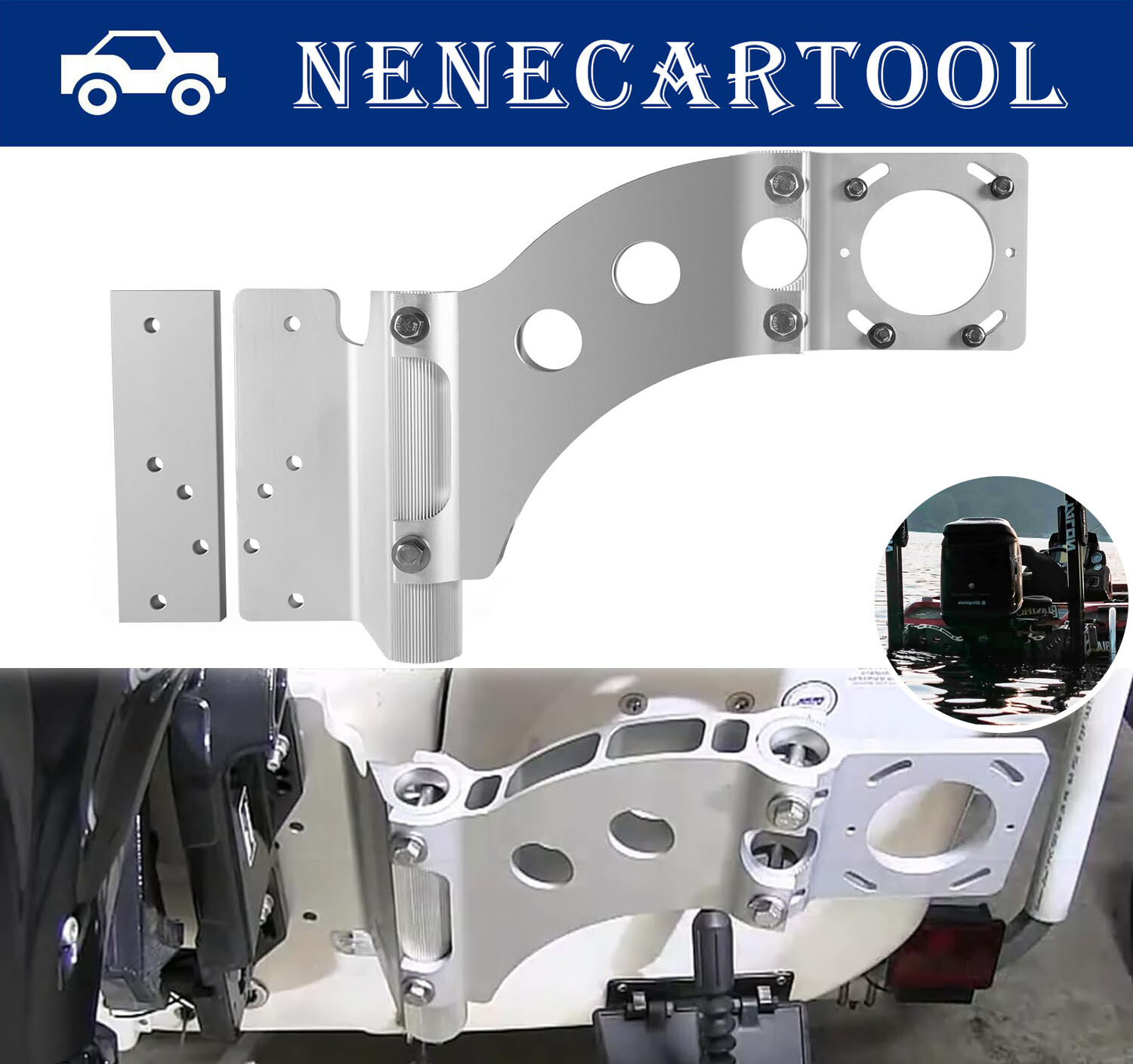 For Minn Kota 1810303 Talon Sandwich-style Adapter Bracket For Starboard Side