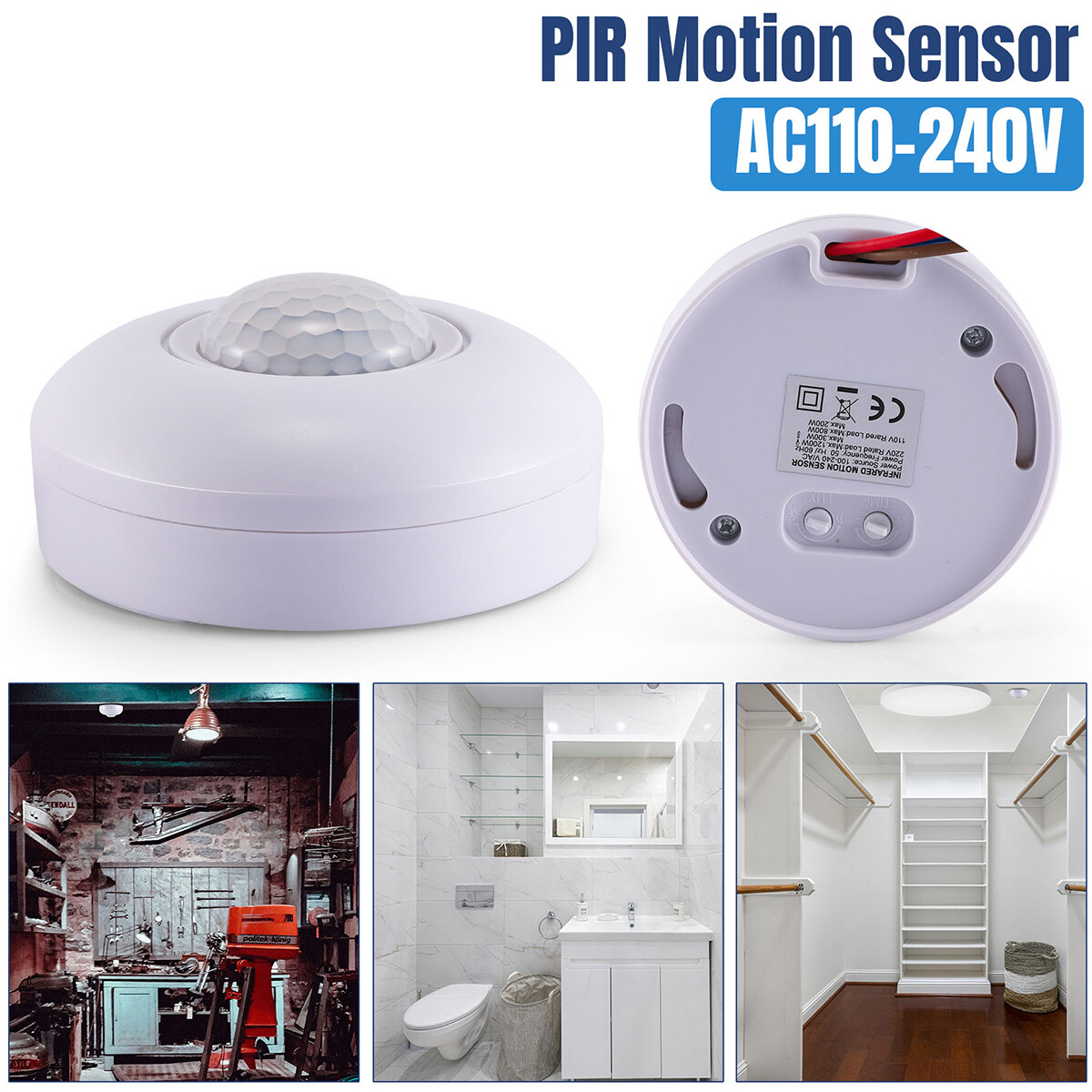 Mini AC85-260V Infrared PIR Motion Induction Sensor Switch For LED Ceiling Light