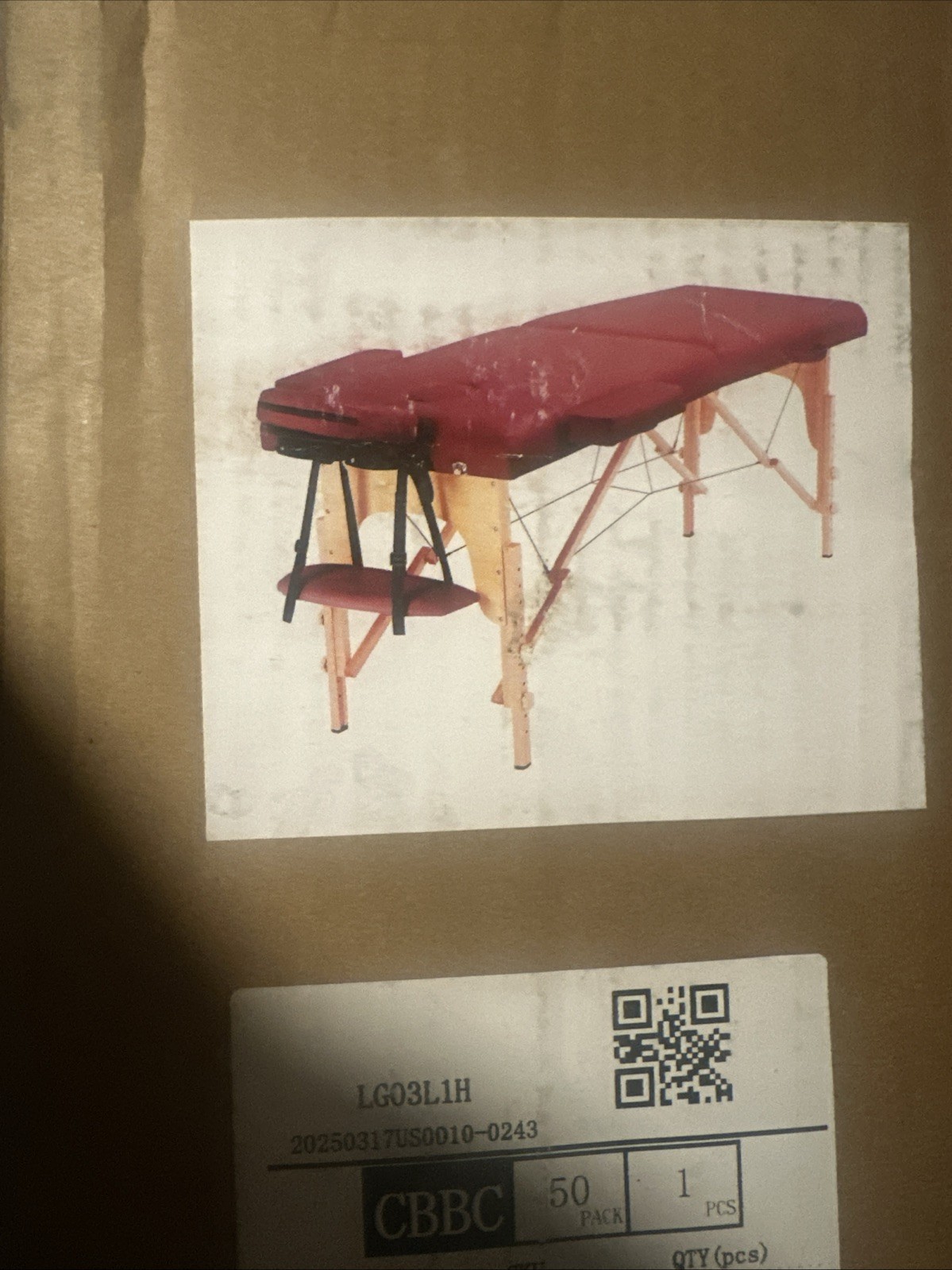 BestMassage 84 inch Folding Massage Table with Carry Case - Red