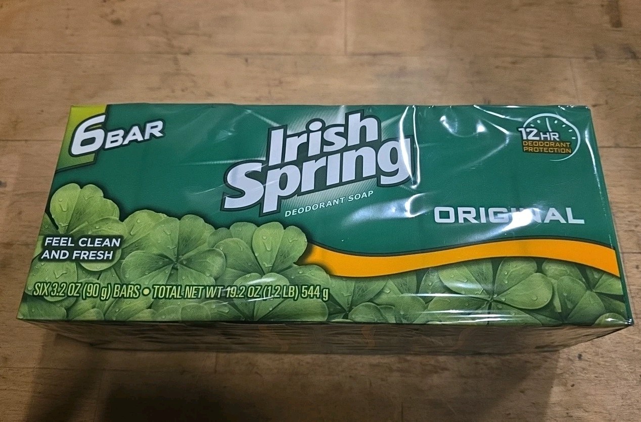 Irish Spring Bar Soap DISCONTINUED - Old Formula - No Flaxseed No Linwood 6 PACK