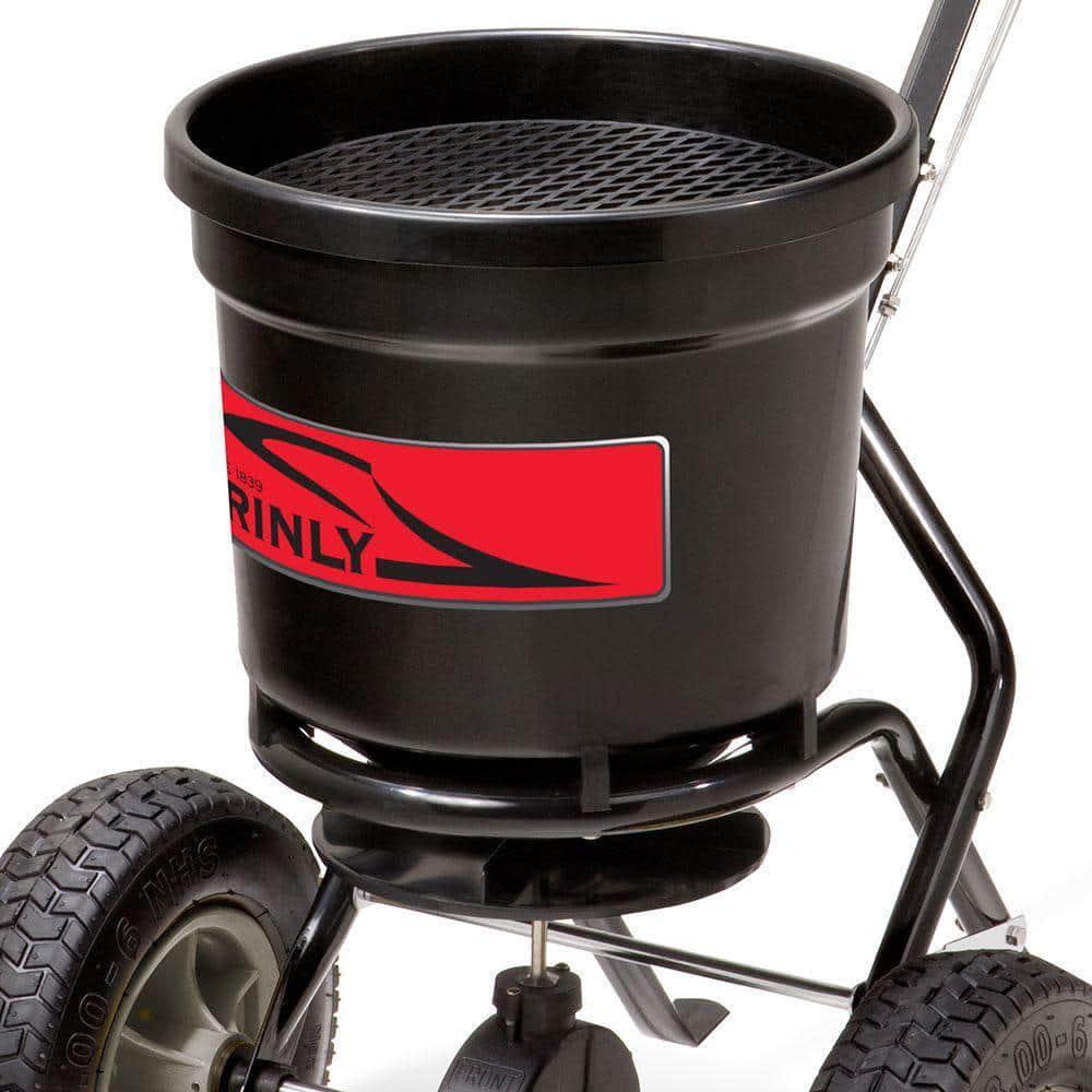 50 Lb Fertilizer Grass Seed Push Broadcast Spreader Large Heavy-Duty Poly Hopper