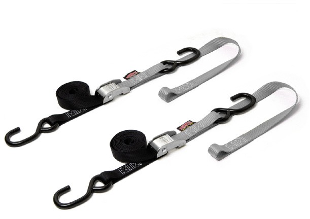 Powertye Tie-Down Cam S-Hook Soft-Tye 1"X6' Black/Silver Pai Straps/Tie-Downs