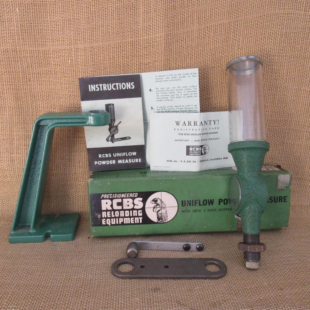 RCBS Uniflow Powder Measure with Extra Mounting Stand All Papers & Original Box