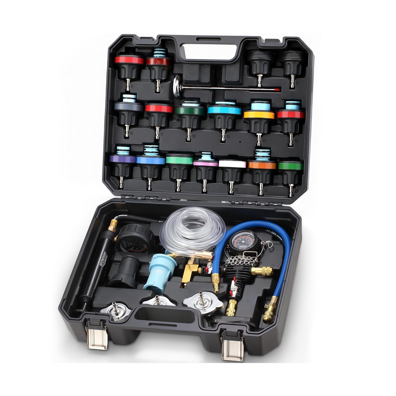 FOUR UNCLES 33 PCS Cooling System Pressure Tester & Vacuum Refill Kit | Leak ...