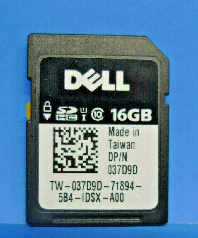 Genuine Dell 16GB G13 VFlash Class 10 HC Secure Digital SD Card 37D9D