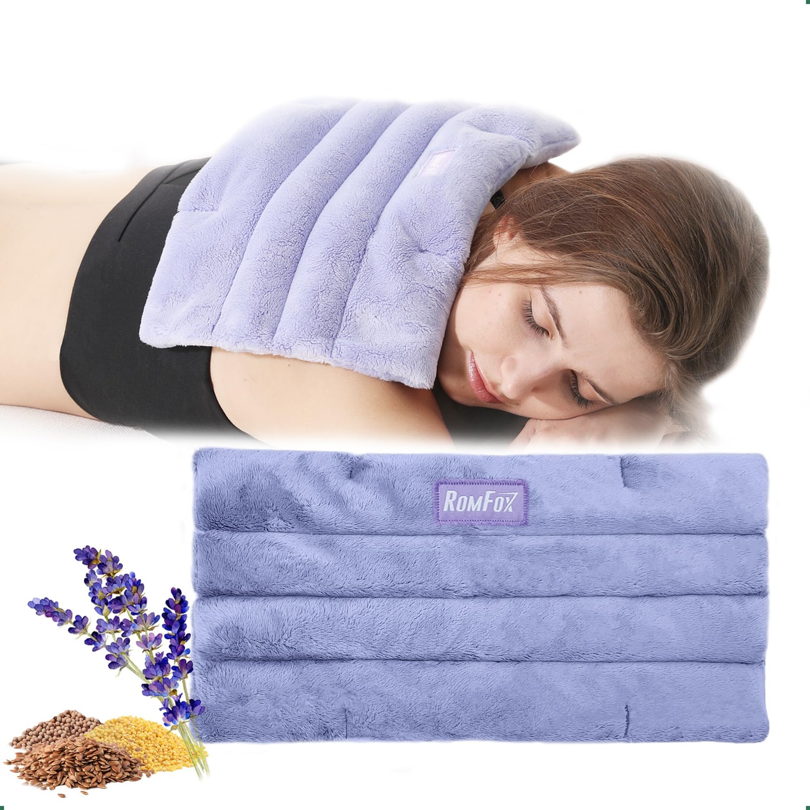 Microwavable Heating Pad for Pain Relief, Moist Heat for Cramps, Muscles, Joi...