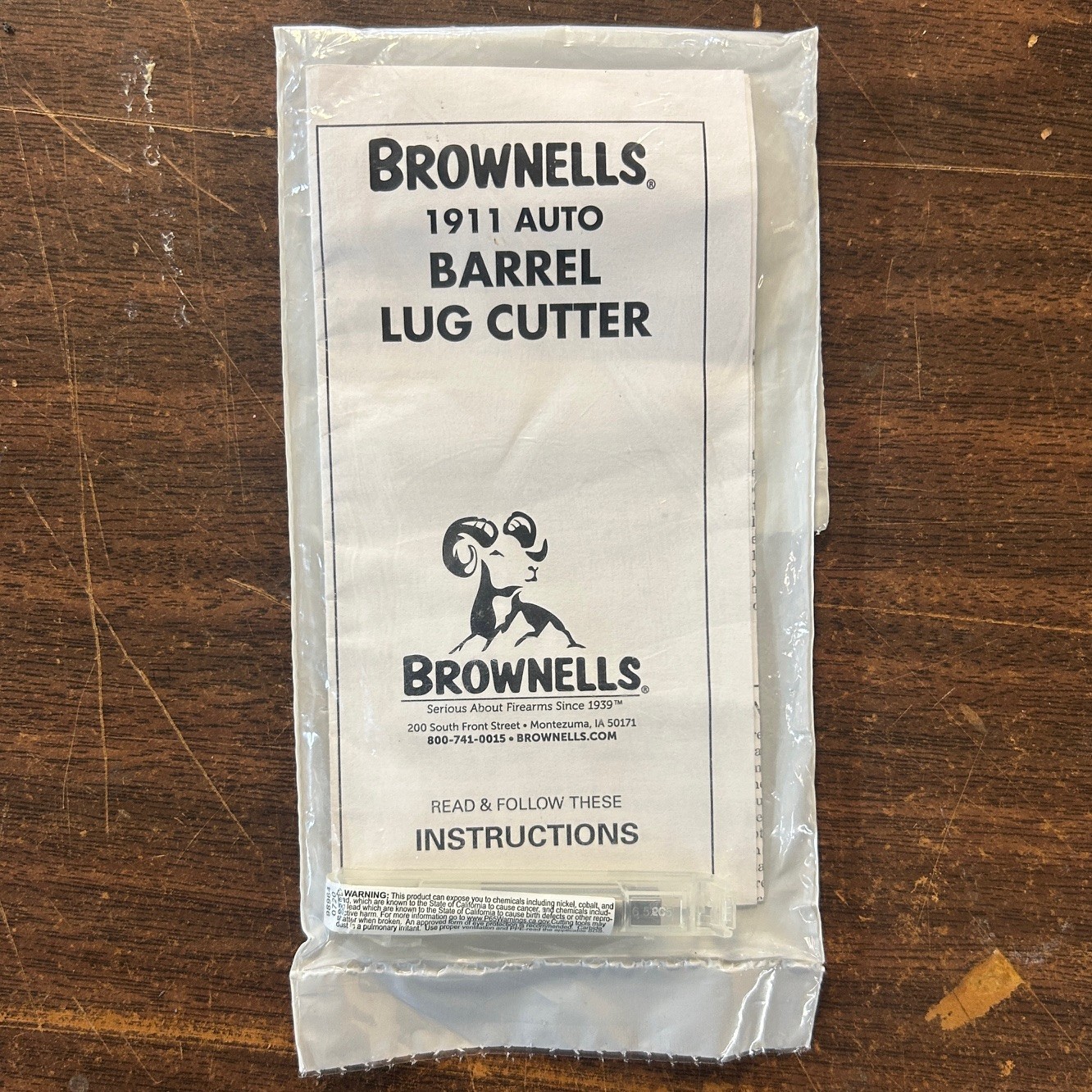Brownell's 1911 Barrel Lug Cutter