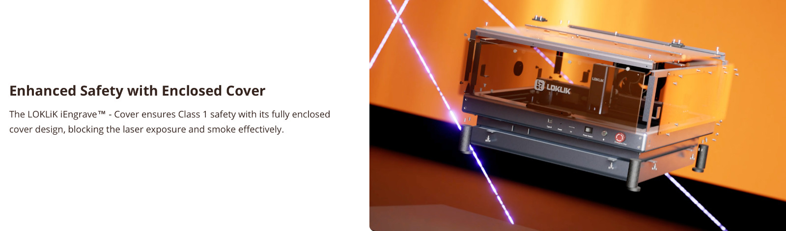 LOKLiK iEngrave Laser Engraver with Multi Sensor Detections