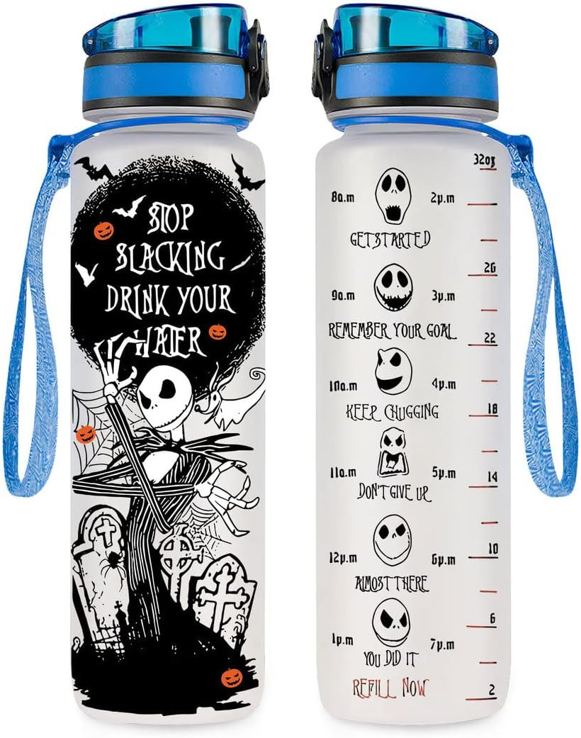 Stop Slacking Drink Your Water 32 Oz Water Track Bottle, Jack Water Bottle with