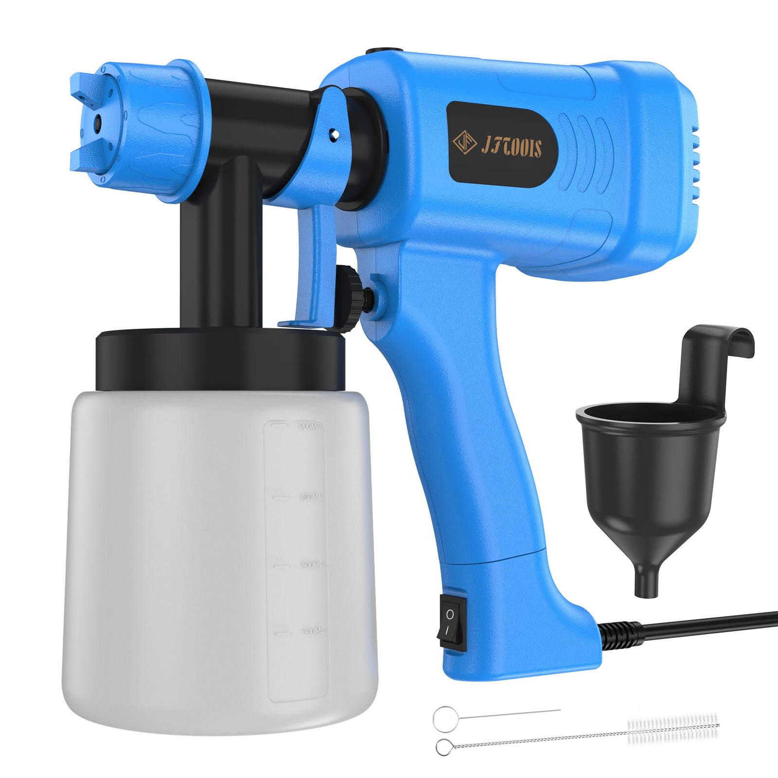 400W Electric Paint Sprayer Spray Gun With 900ML Tank And 5FT Cord For DIY Home