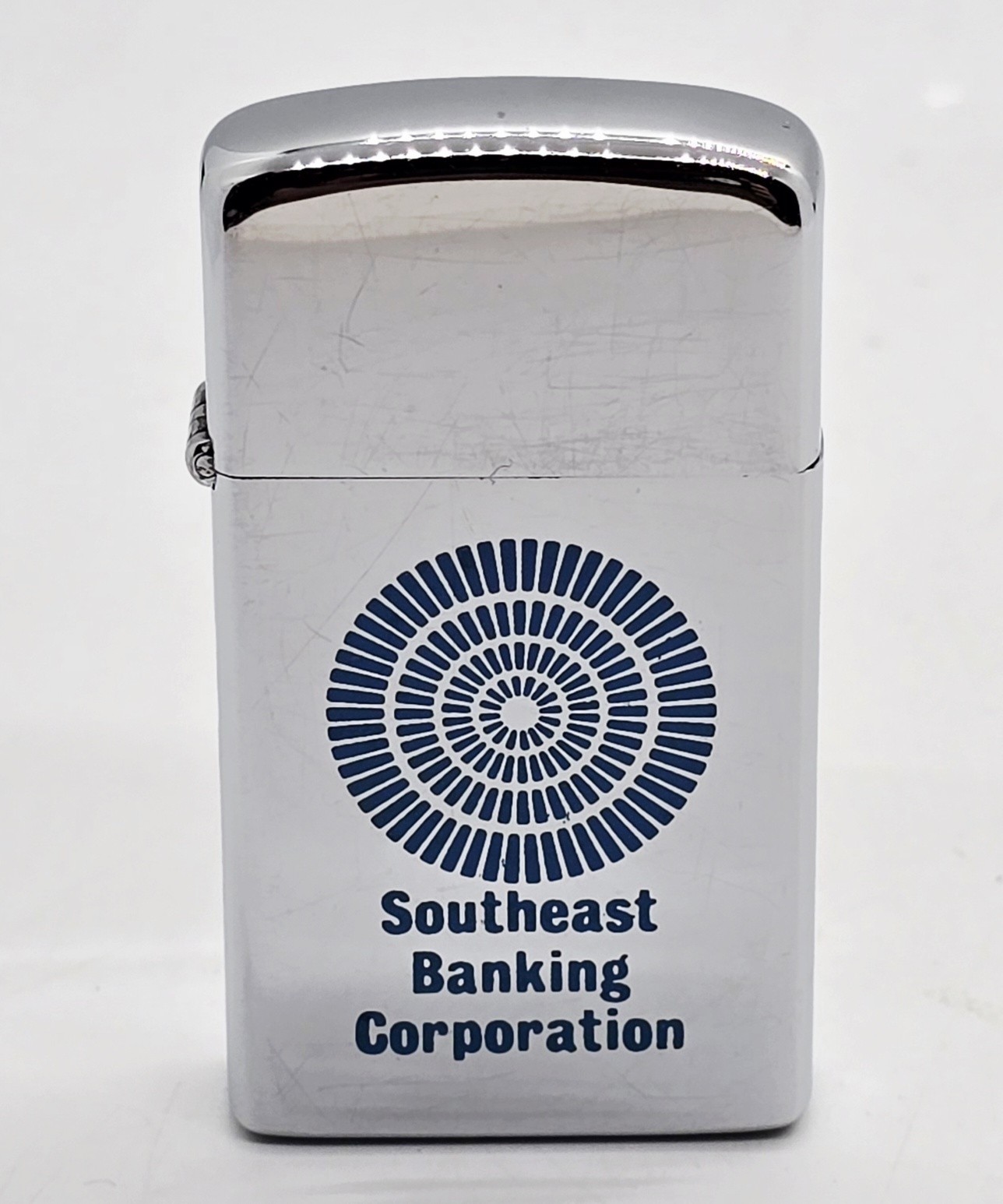 Zippo Slim Vinatge Southeast Banking Corporations Advertising Lighter