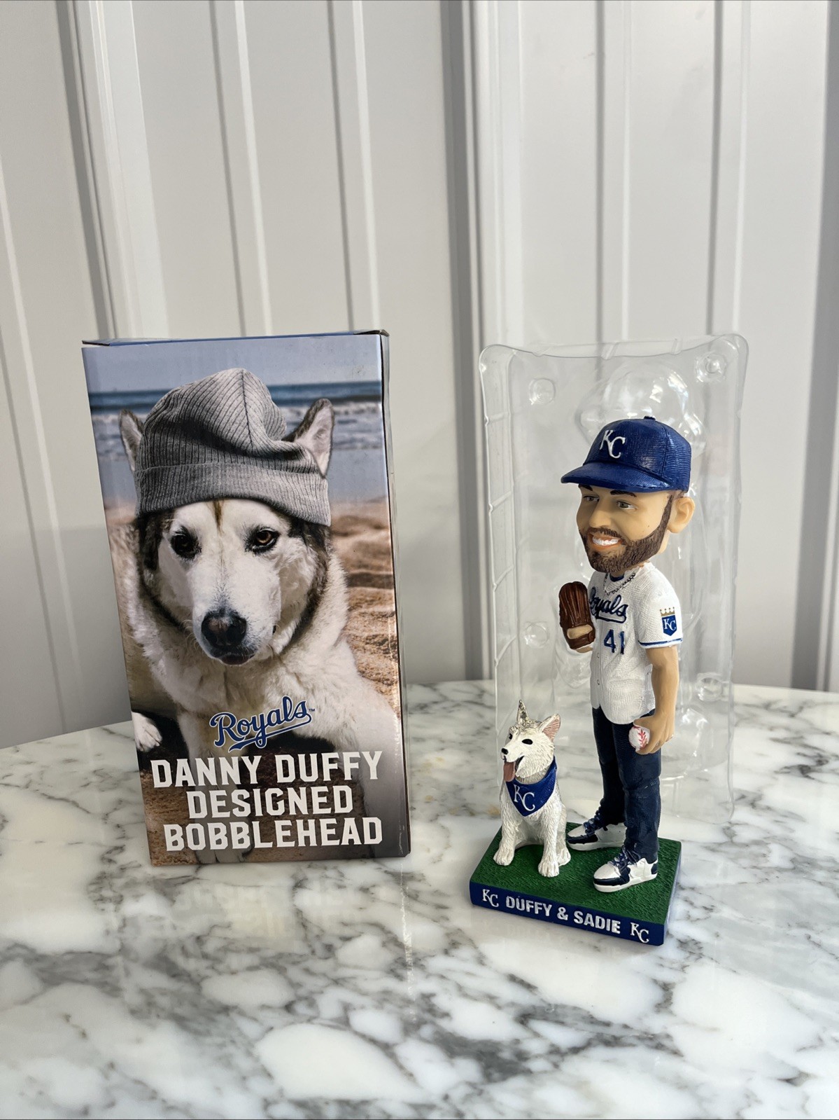 Kansas City Royals Danny Duffy and Dog Sadie Bobblehead SGA 7/13/2019 NIB
