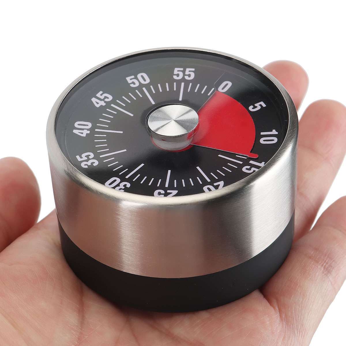 Mechanical Kitchen Timer 60min Countdown Cooking Wind Up Visual Alarm Reminder