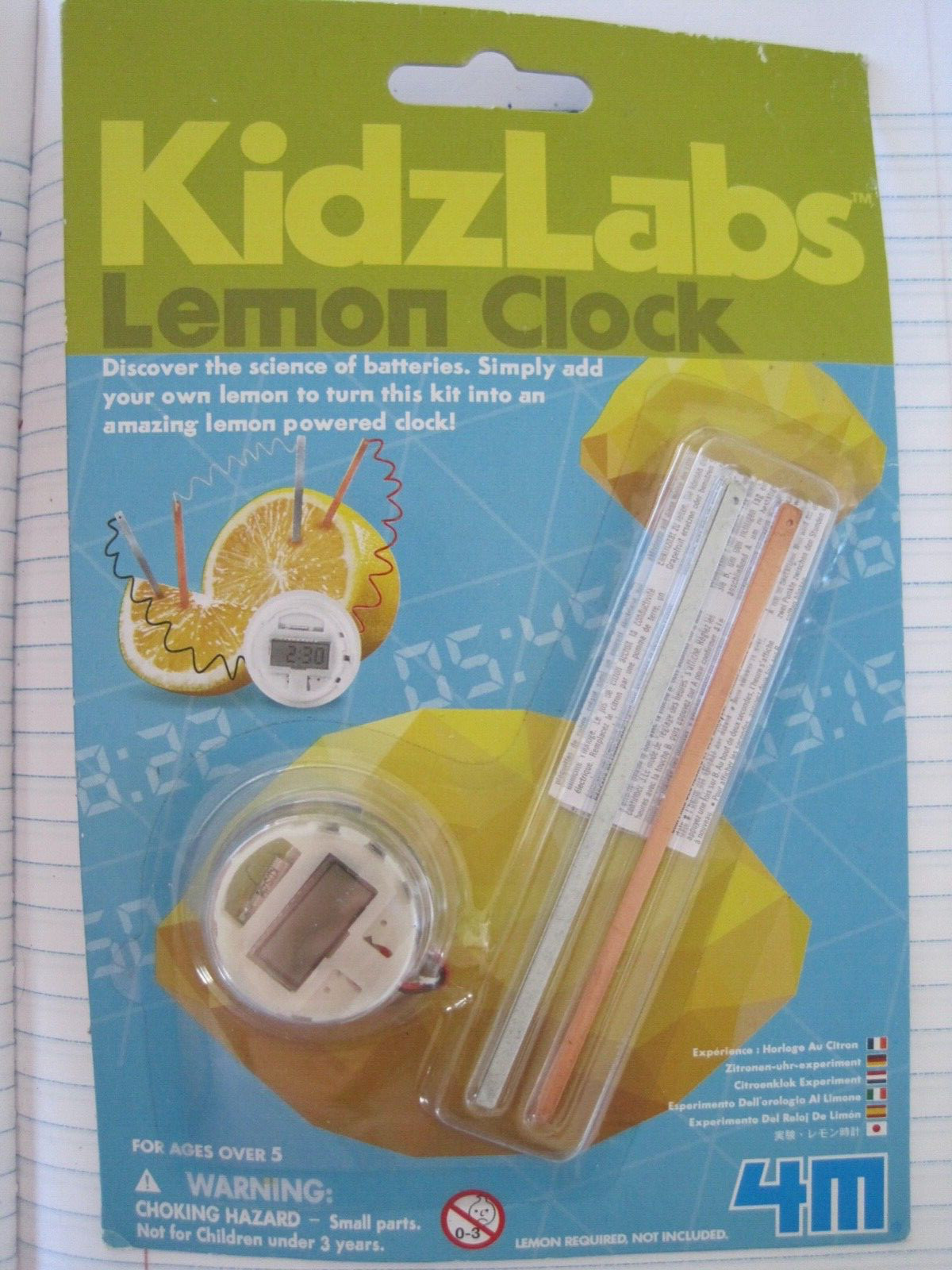 KidzLabs Lemon Clock NIP