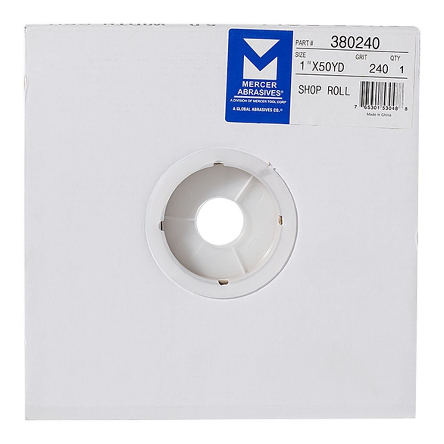 380240-1" x 50 yards Shop Roll, 240 Grit 1" x 50 yd