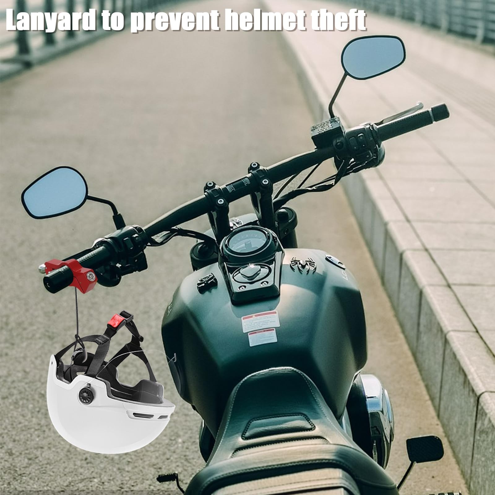 Universal Motorcycle Handlebar Lock Anti-Theft Adjustable Security for Scooter