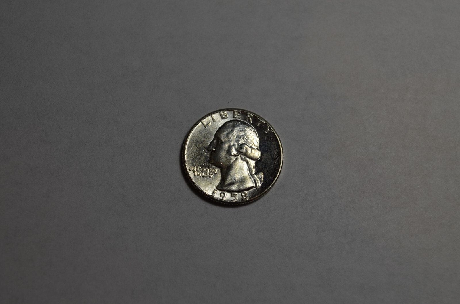 1958 BRILLIANT UNCIRCULATED SILVER WASHINGTON QUARTER FULL MINT LUSTER #18