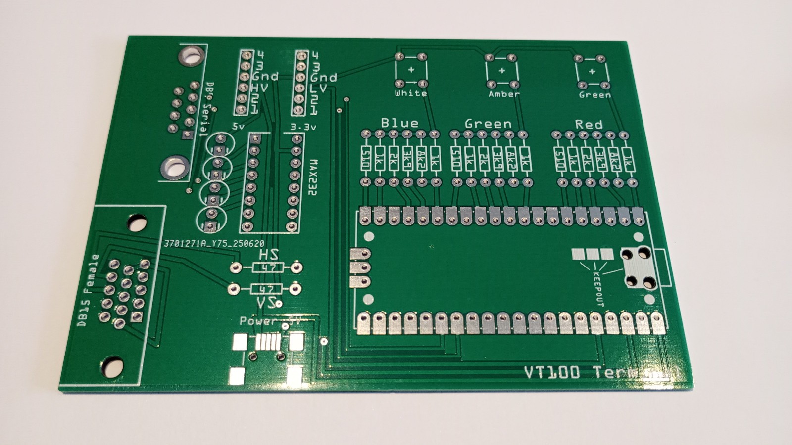 ANSI / VT100 / VT52 RS232 Serial Terminal Project Kit for Raspberry Pi Pico -Kit