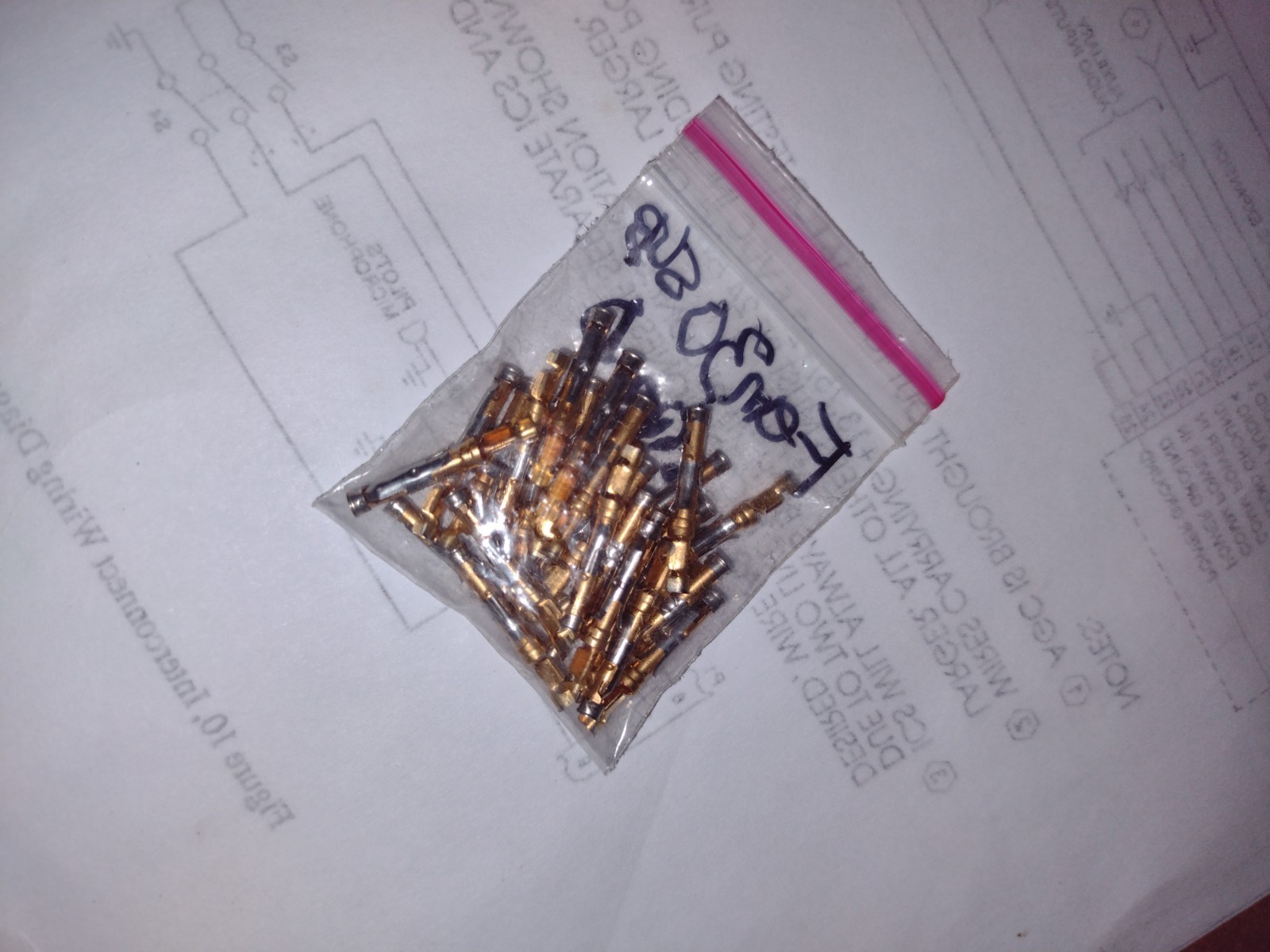 Sub D FEMALE contacts  Gold Plated