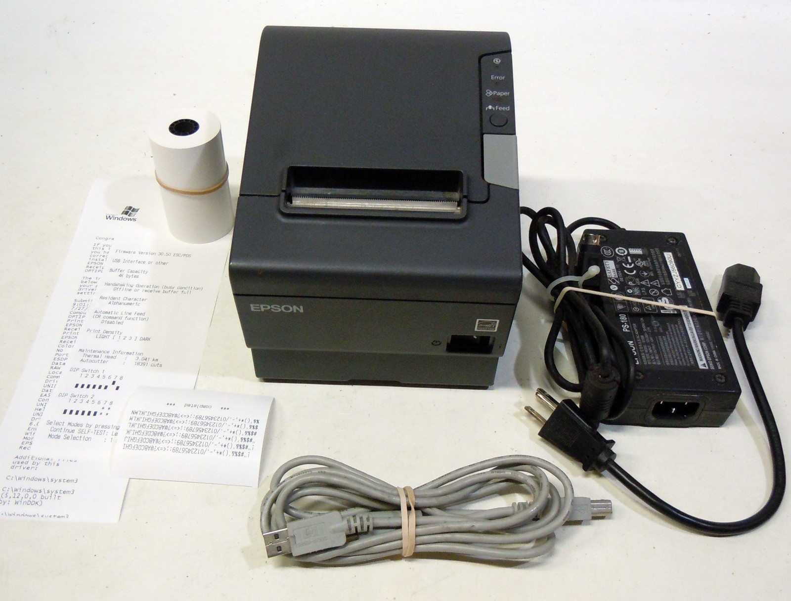 Epson TM-T88V M244A POS Thermal Receipt Printer USB w/AC Adapter SHIP *SAME* DAY