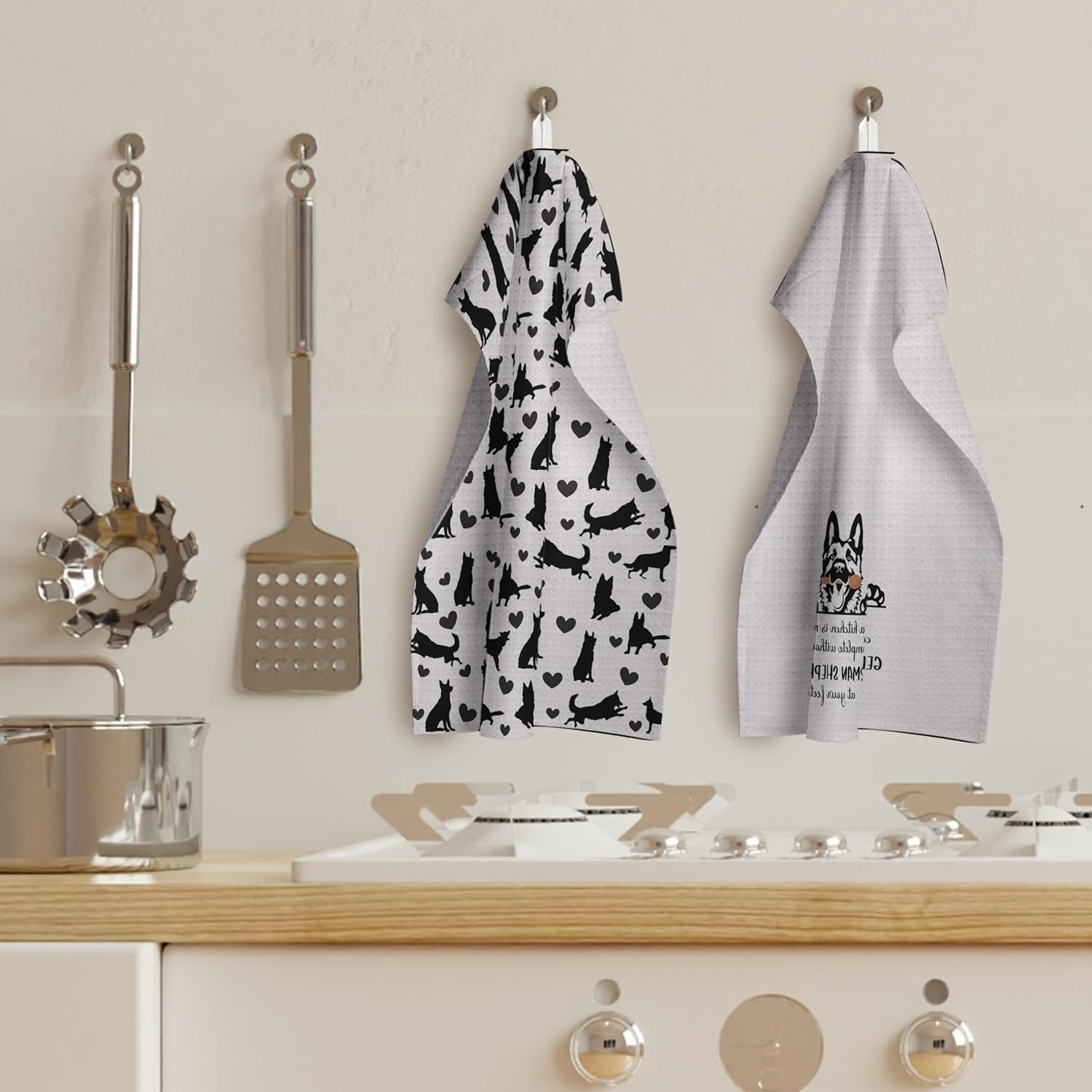 German Shepherd Dish Towels Set - Funny Small,