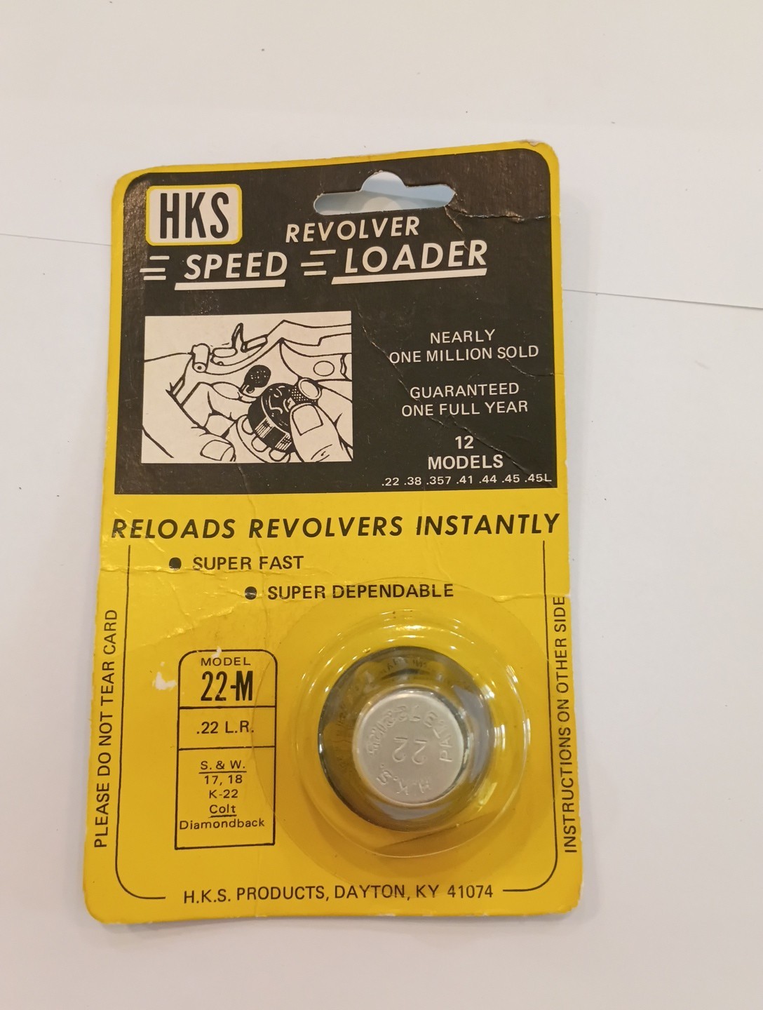 HKS 22-M Speed Loader .22 lr Revolver Reload  S&W Models 17 18 K-22 Colt Diamond