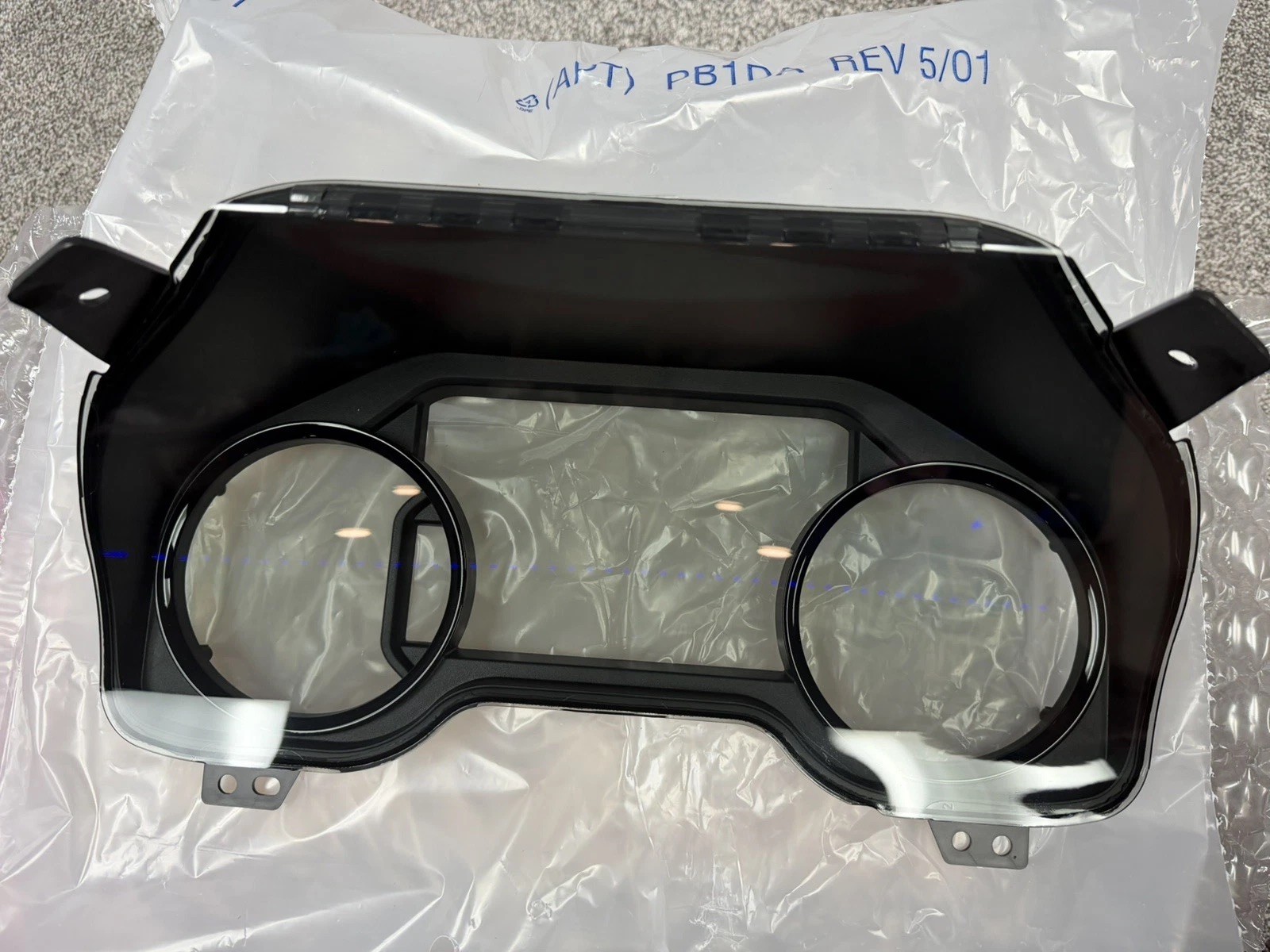 15-20 Ford F150 8” Sport Gloss Black Rings Speedometer Cluster Mask LENS OEM New