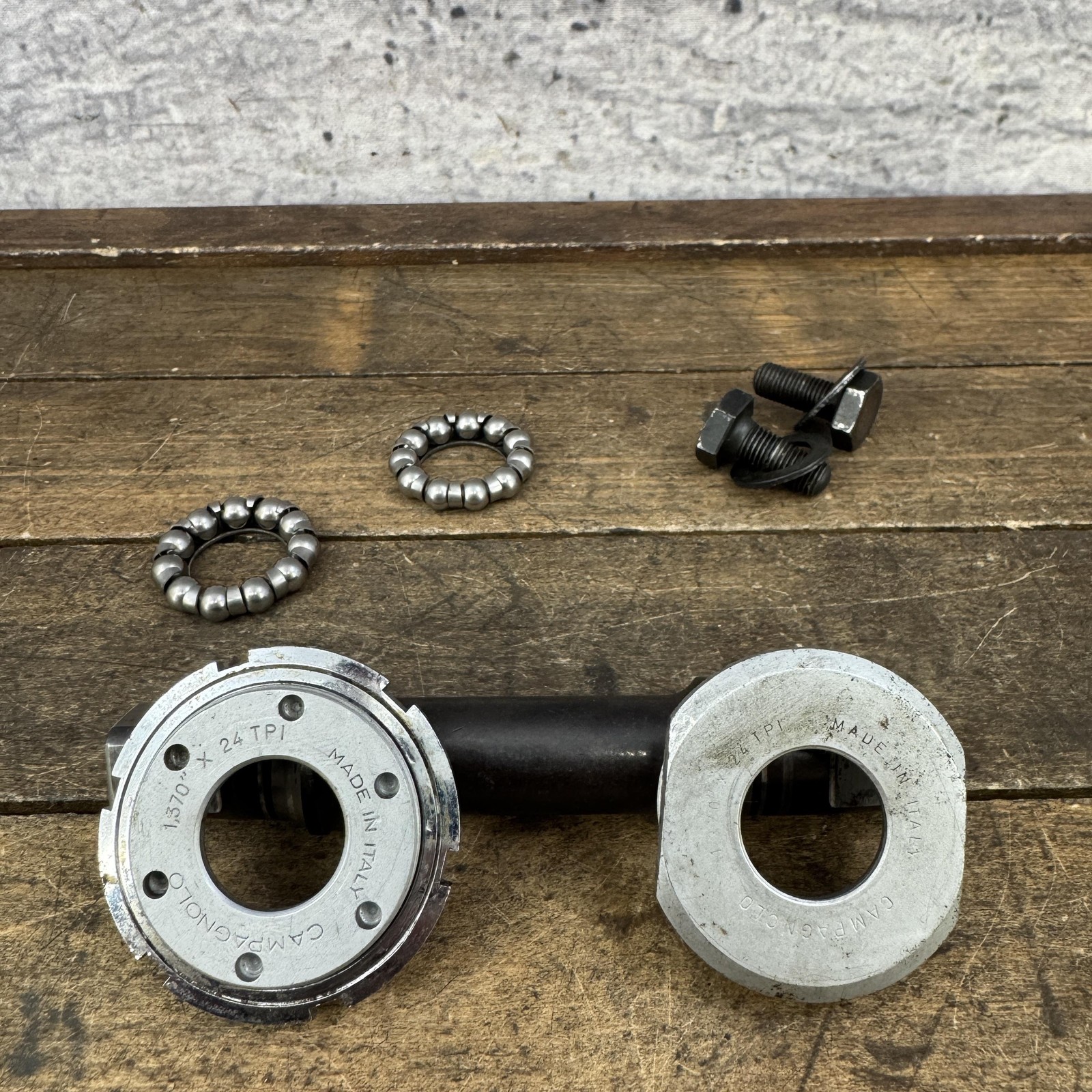 Vintage Campagnolo 68-SS-120 Bottom Bracket 68mm 120mm 1.370x24 BSA Road Bike