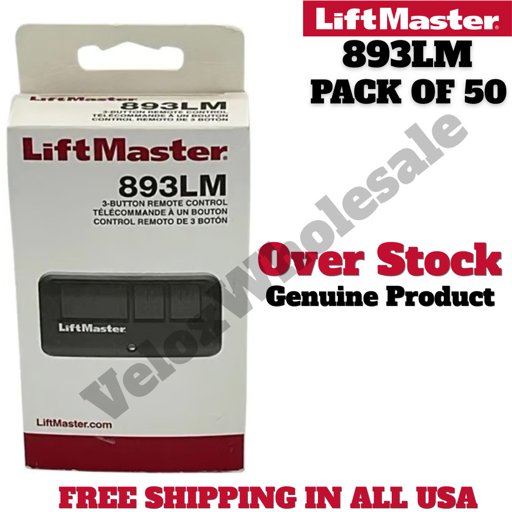 LiftMaster 893LM 3 Button Garage Door Opener Remote Control PACK # 50