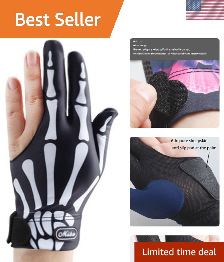 Classic Spandex Billiards Glove - Breathable 3 Finger Pool Glove for All Levels
