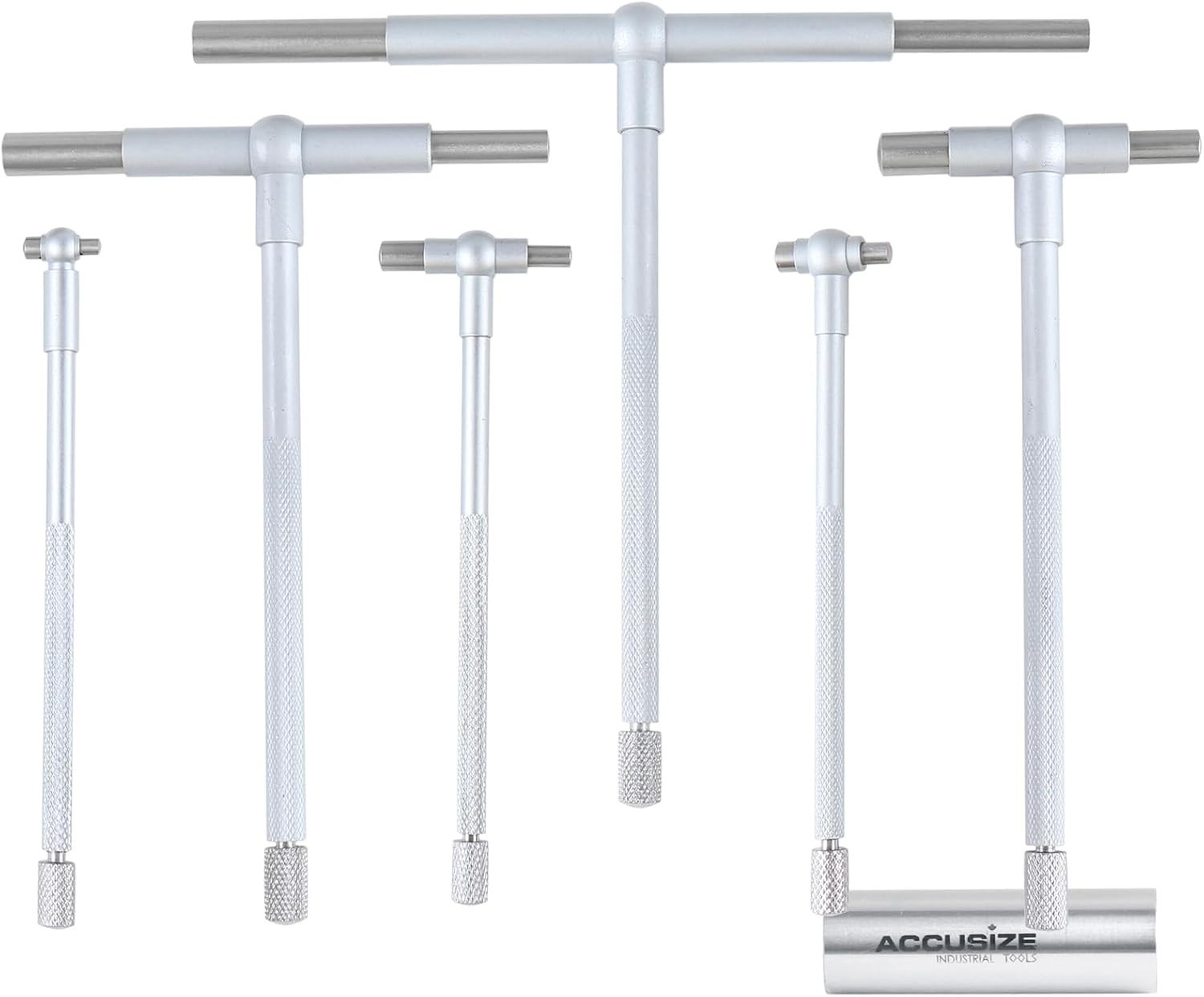 5/16" Telescoping Gauge Set 6PCS 6" Satin Chrome Precision Measuring Tool