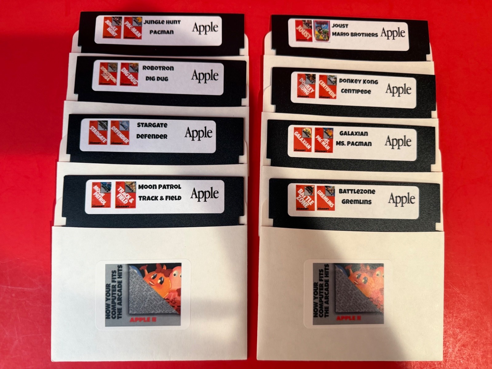 AtariSoft 8 Disk Set 16 Games / Apple II Home Computers