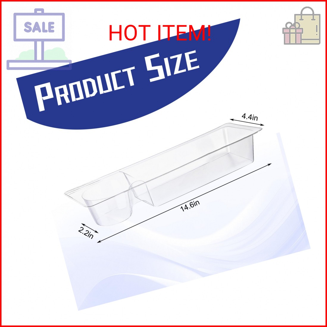 AceOrbit 3 Pcs Walker Basket Insert Clear Plastic Cup Holder Walker Tray Wheelch
