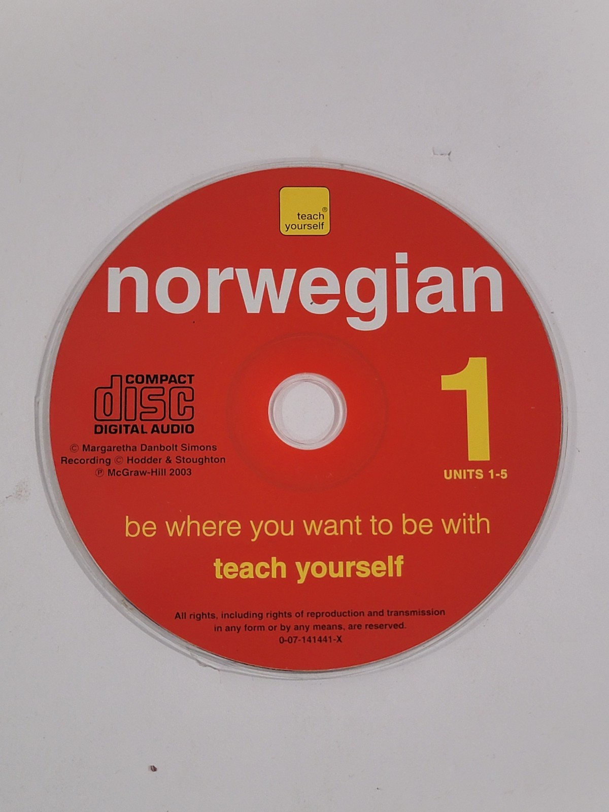 Norwegian Loose Language Units 1-5 Audio CD - Teach Yourself - Replacement Disc