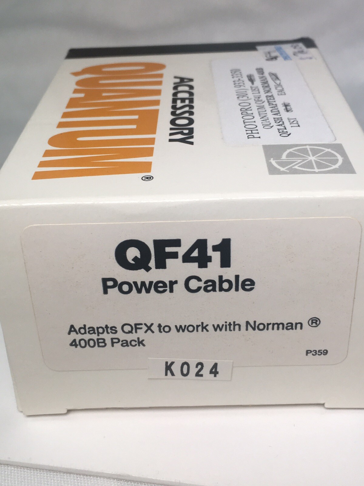 Quantum Q41-NORMAN 400B CABLE FOR Quantum QFX/QF2 FLASH!! NEW!!!!